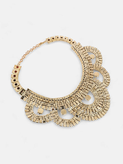The Corona Statement Necklace - Crystal Silver-SOHINC6245