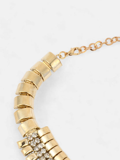 The Corona Statement Necklace - Crystal Silver-SOHINC6245