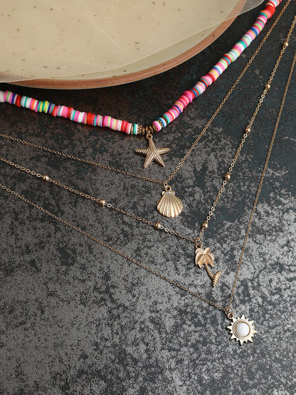 The Aruba Multi-Layer Necklace - Multicolour-SOHINC6254