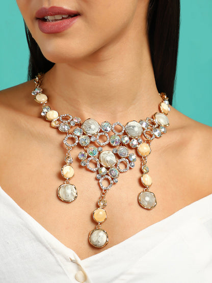 The Supernova Statement Necklace - Cloud Grey-SOHINC6257