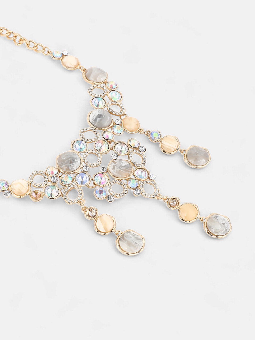 The Supernova Statement Necklace - Cloud Grey-SOHINC6257