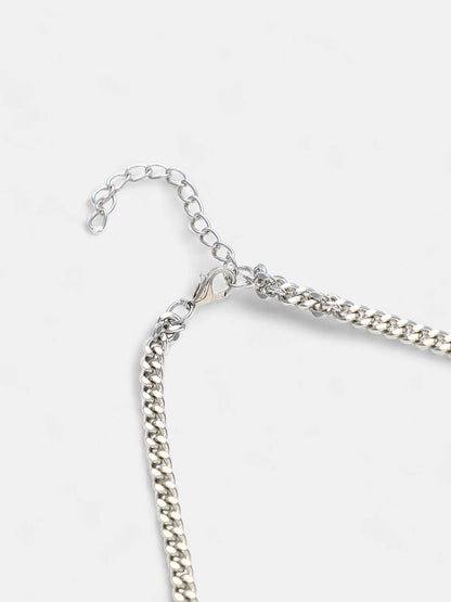 The Crùn Statement Necklace - Crystal Silver-SOHINC6264