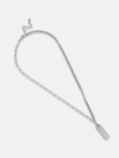 The Scale Multi-Layer Necklace - Metallic Silver