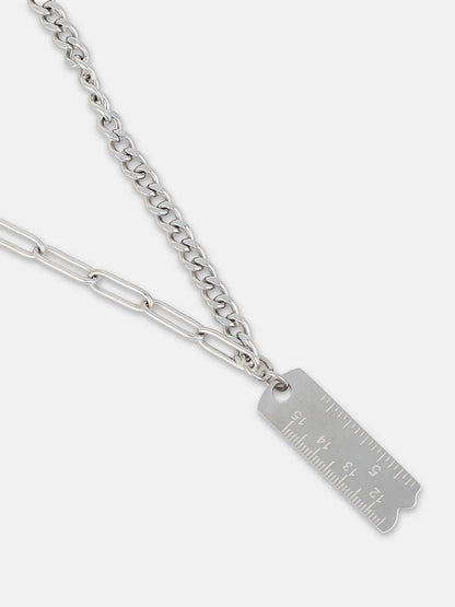 The Scale Multi-Layer Necklace - Metallic Silver
