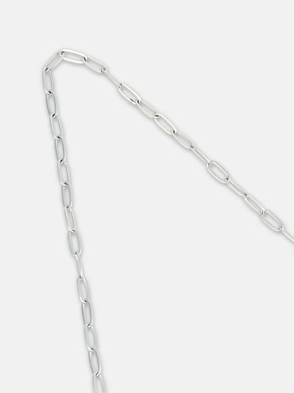 The Anchor's Lock Chain Necklace - Metallic Silver