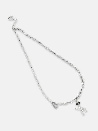 The Skelley Pendant Necklace Metallic Silver