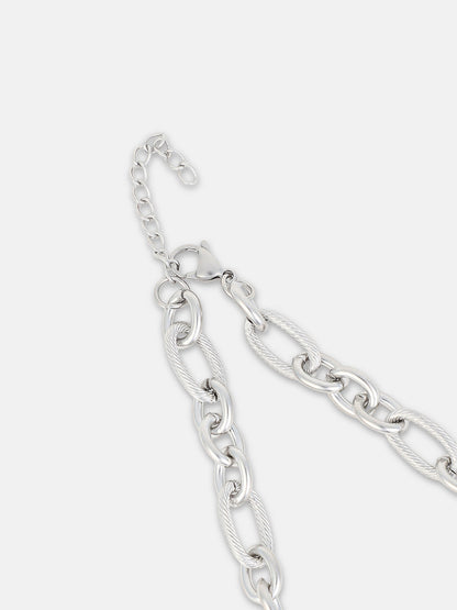 The Fusio Chain Necklace Metallic Silver