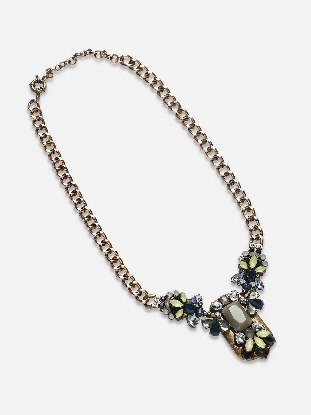 Gold-Plated Stones Studded Necklace