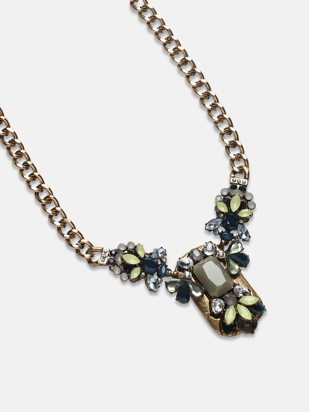 Gold-Plated Stones Studded Necklace