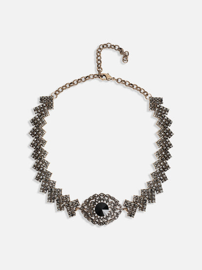 Gold-Plated Crystal-Studded Jewellery Set