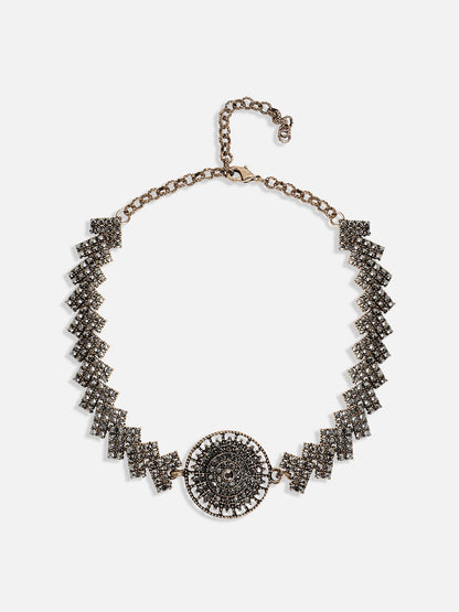 Gold-Plated Stone-Studded Jewellery Set