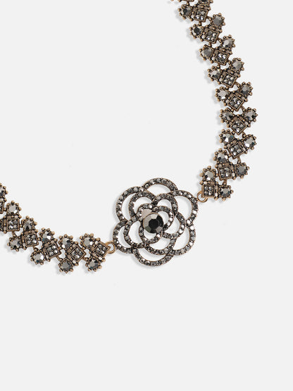 Gold-Plated Crystal-Studded Jewellery Set