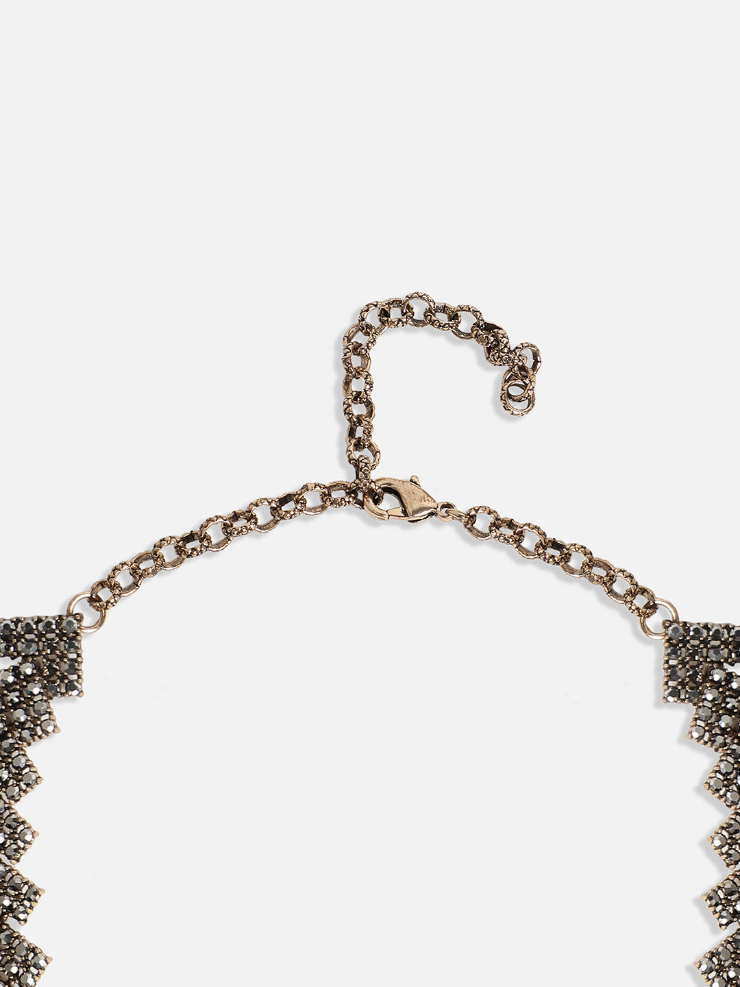 Gold-Plated Crystal-Studded Jewellery Set