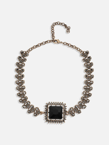 Gold-Plated Crystal-Stones Studded Statement Jewellery Set