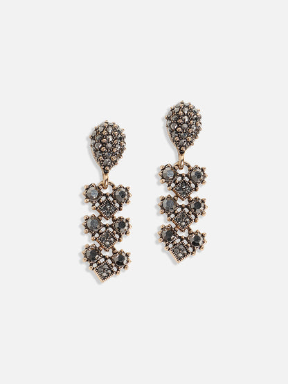 Gold-Plated Crystal-Stones Studded Statement Jewellery Set