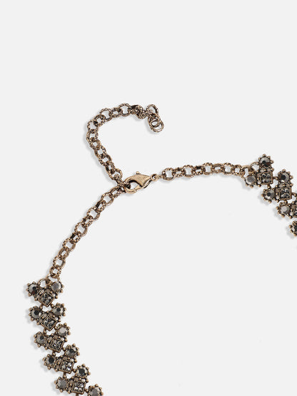 Gold-Plated Crystal-Stones Studded Statement Jewellery Set
