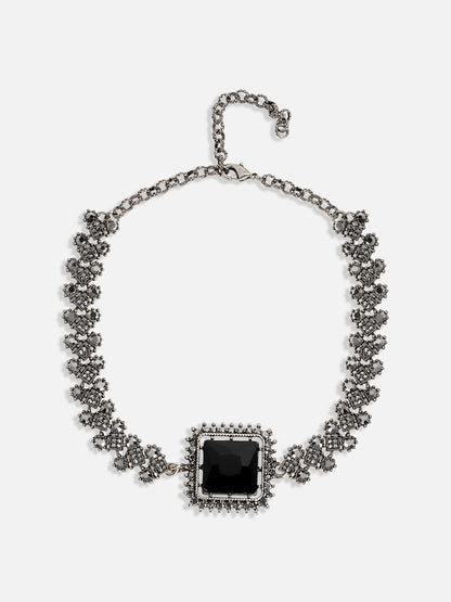 Silver-Plated Stone-Studded Jewellery Set
