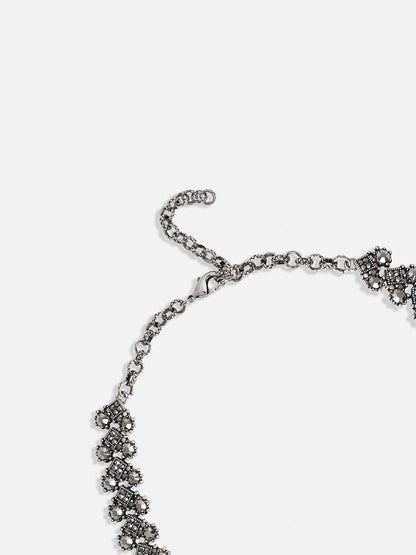 Silver-Plated Crystal-Studded Jewellery Set