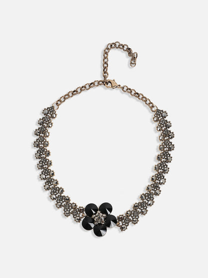 Gold-Plated Crystal-Studded Jewellery Set