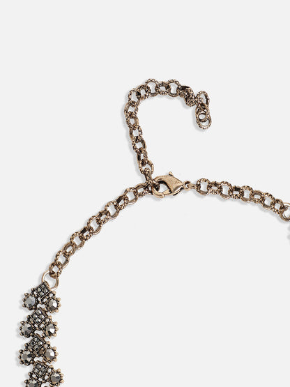 Gold-Plated Crystal-Studded Jewellery Set