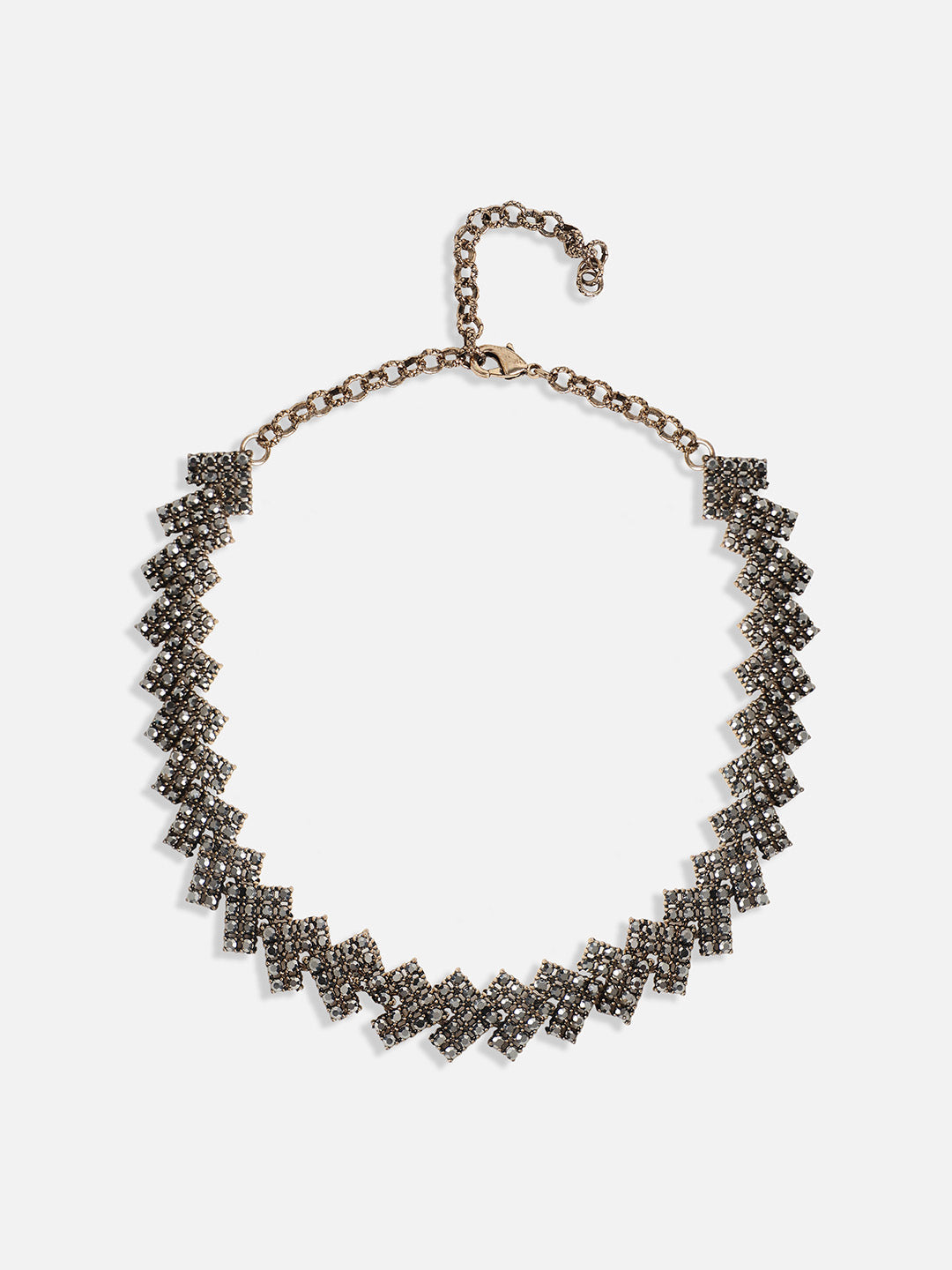 Crystal Stones Studded Neclace and Earrings Set