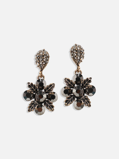 Gold-Plated Crystal-Studded Jewellery Set