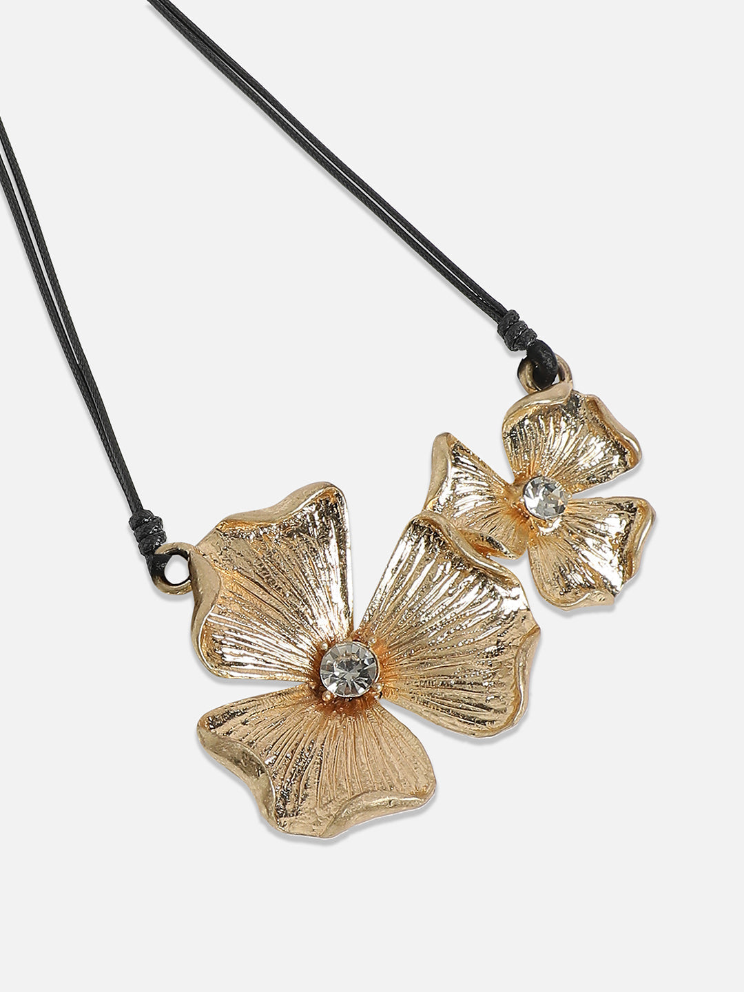 Gold-Plated Artificial Stones Studded Necklace