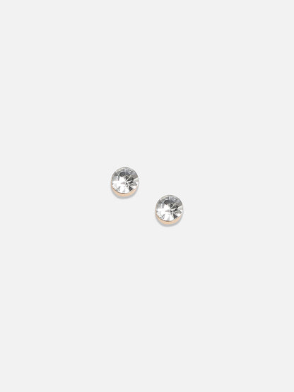 Gold Plated Stone Studded Chain With Earrings