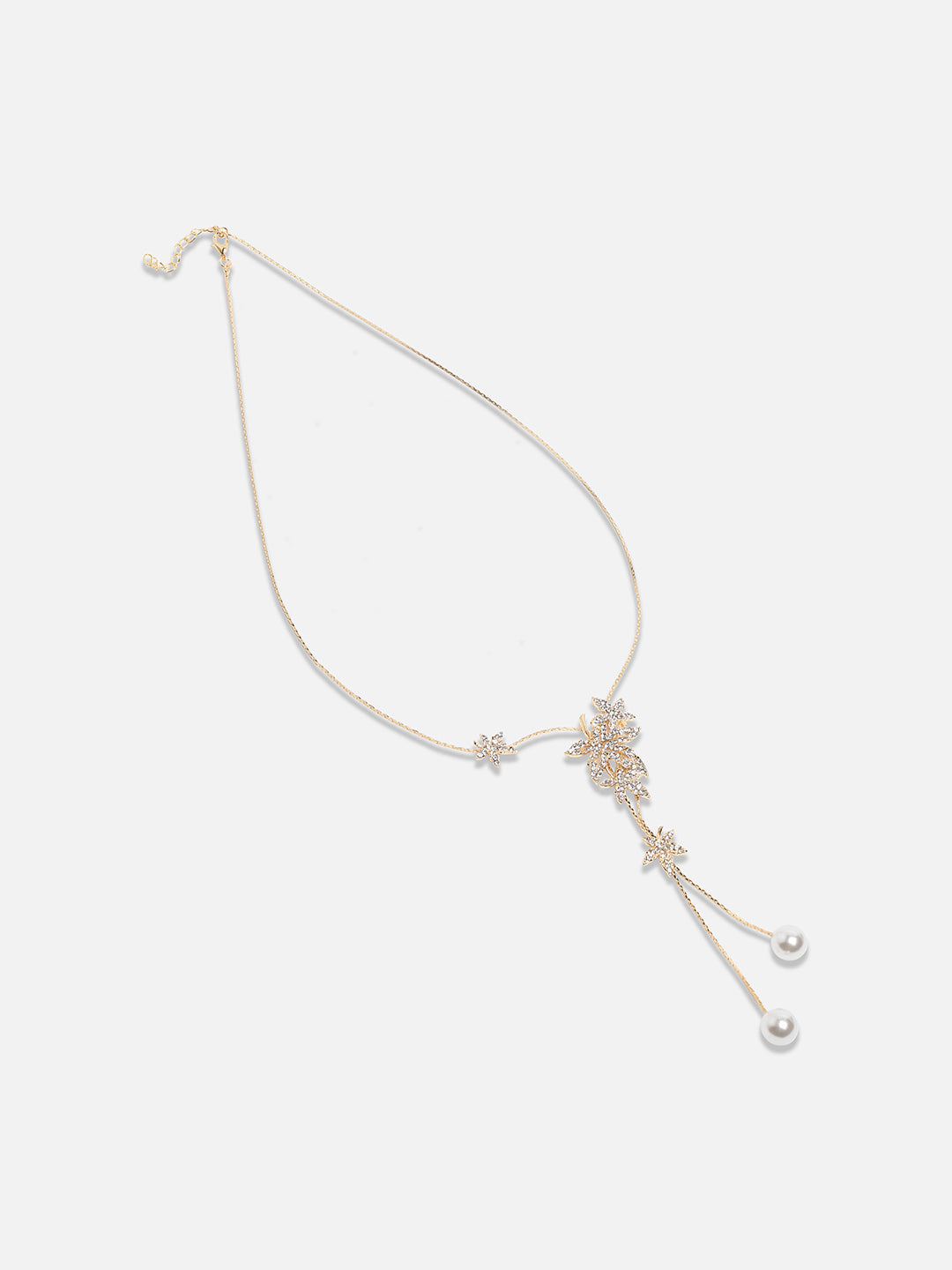 Gold-Plated Stone-Studded Necklace