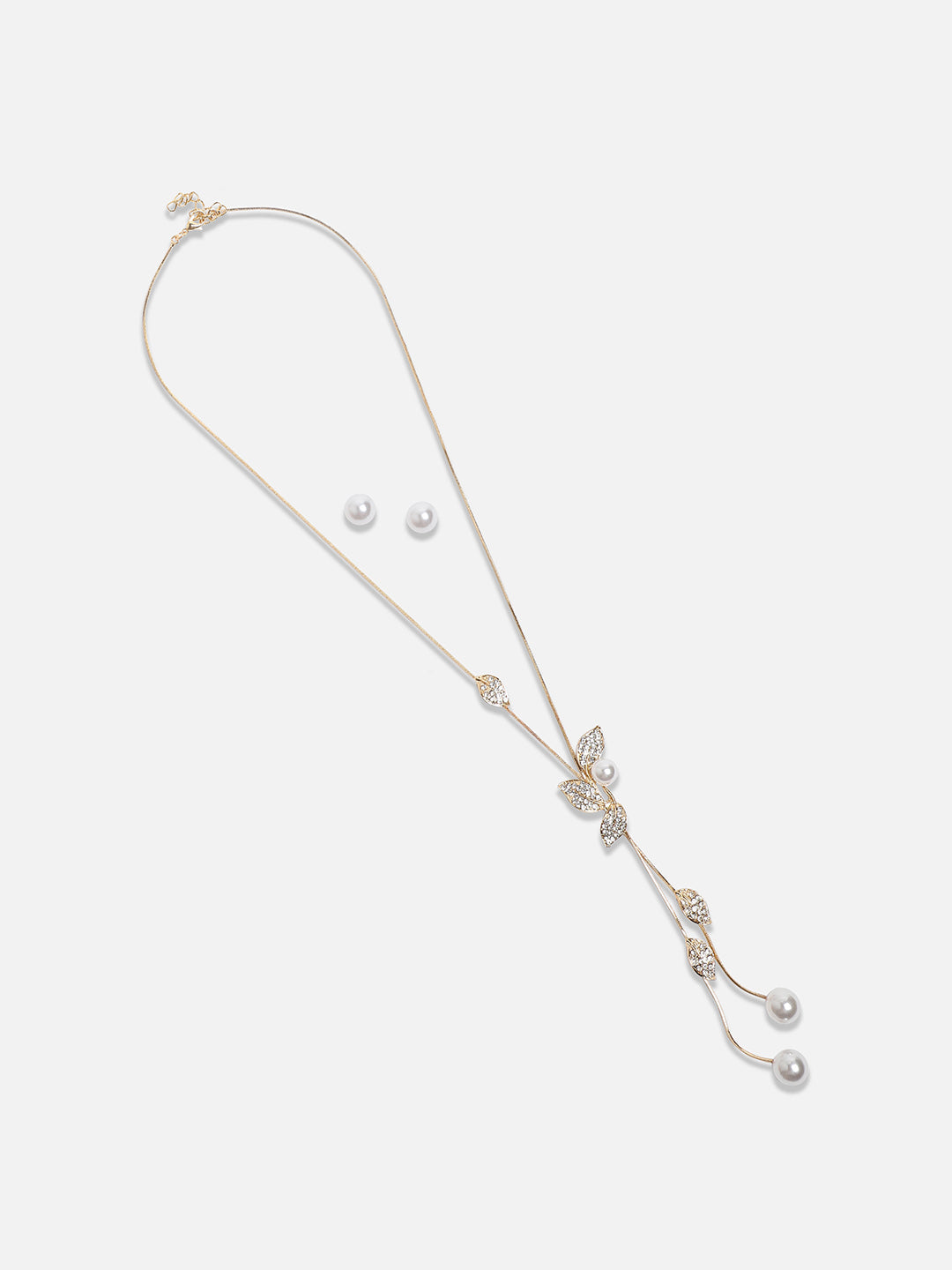 Gold-Plated Studded Necklace