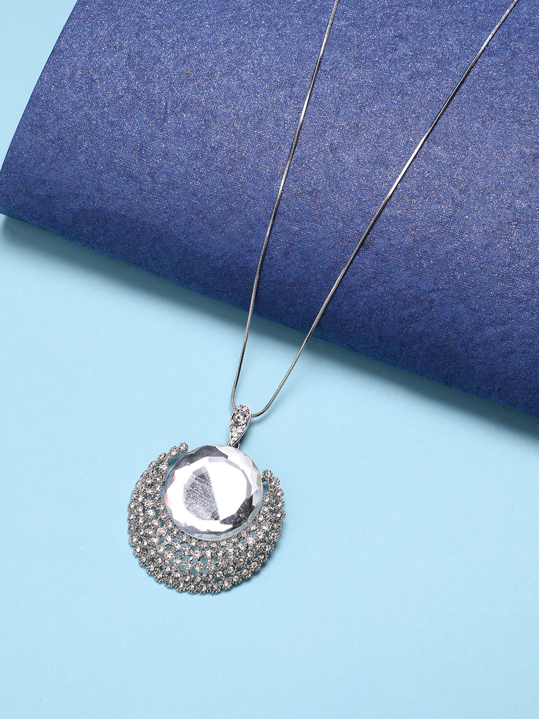 Silver-Plated Pendant With Chain