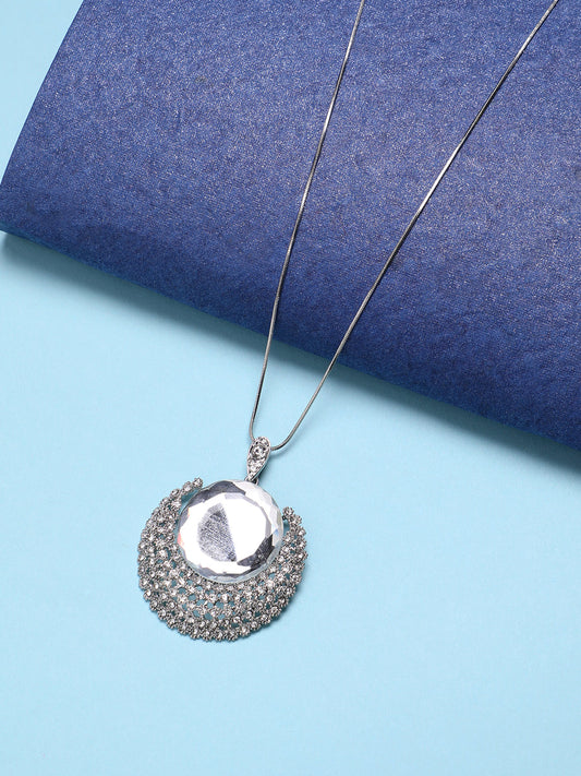 Silver-Plated Pendant With Chain