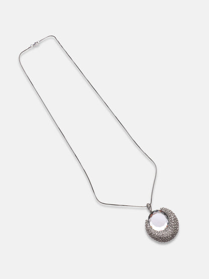 Silver-Plated Pendant With Chain