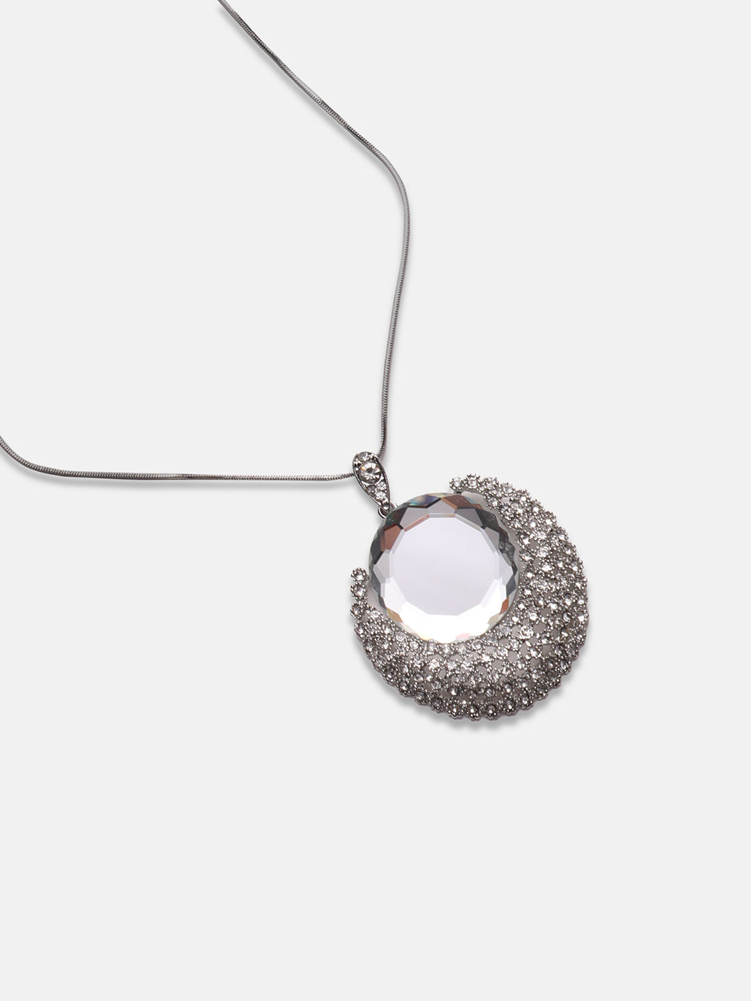 Silver-Plated Pendant With Chain