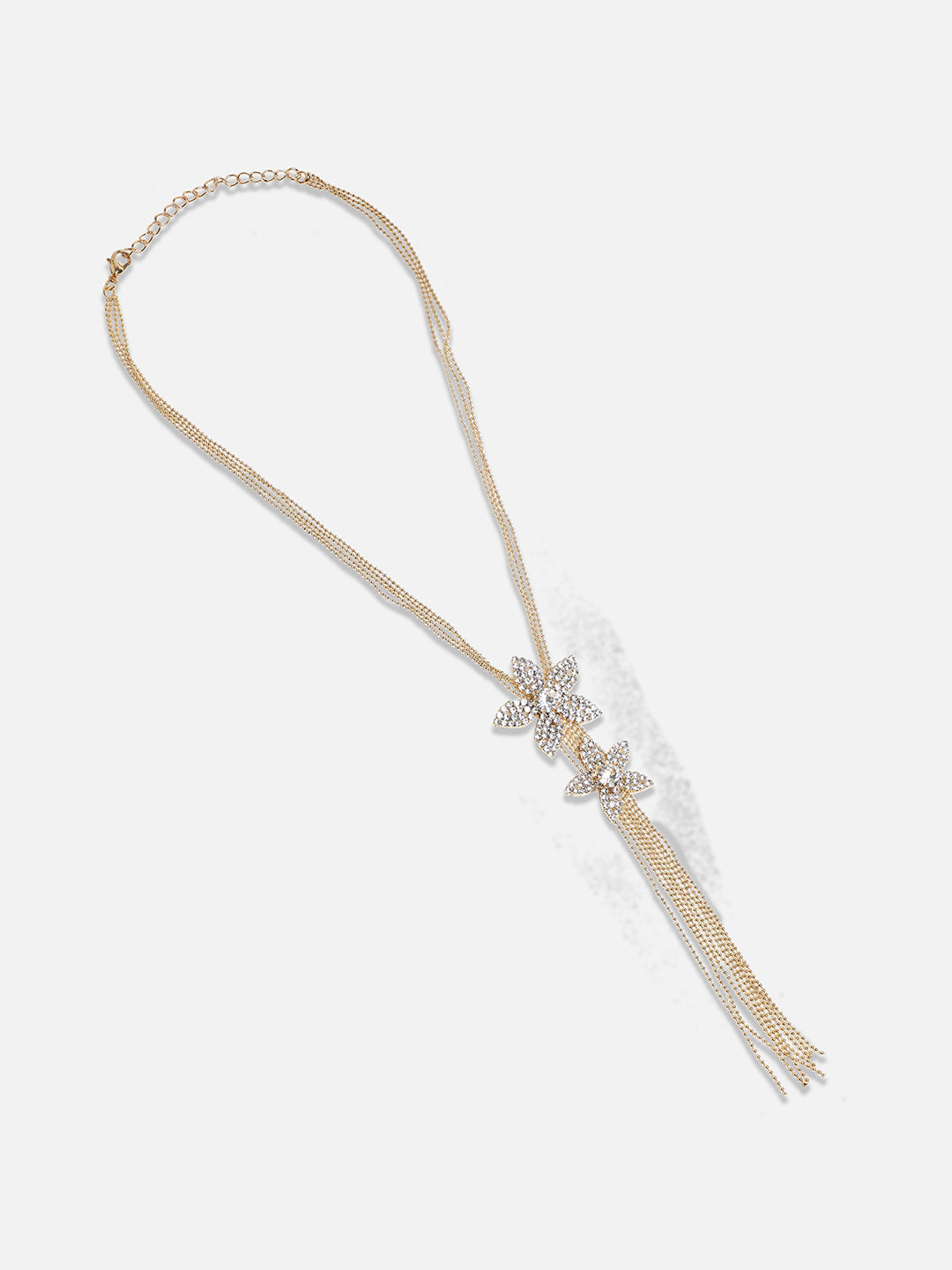 Gold-Plated Artificial Stones Studded Necklace