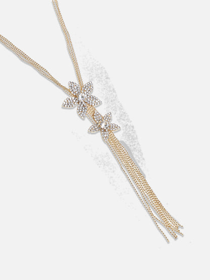 Gold-Plated Artificial Stones Studded Necklace