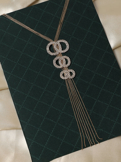 Gold-Plated Stone-Studded Necklace