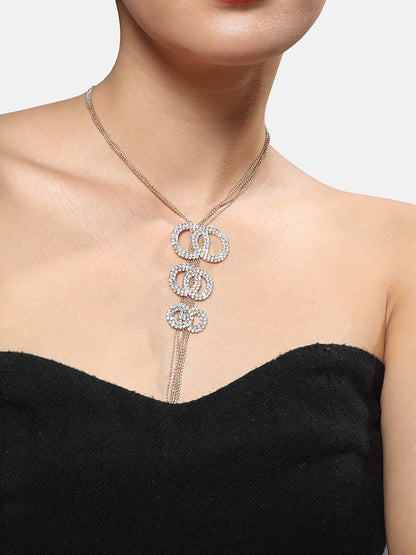 Gold-Plated Stone-Studded Necklace
