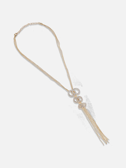 Gold-Plated Stone-Studded Necklace