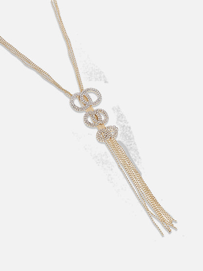 Gold-Plated Stone-Studded Necklace