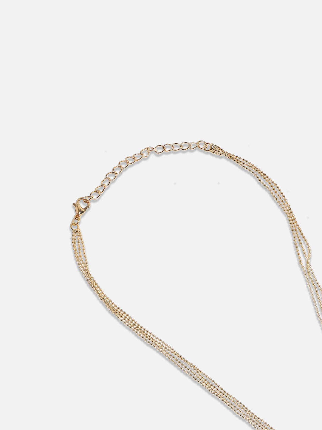 Gold-Plated Stone-Studded Necklace
