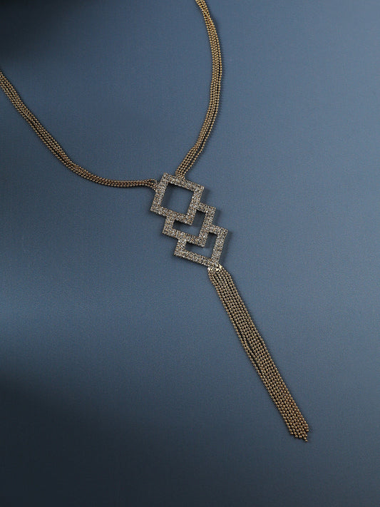 Gold Plated Stone Studded Chain