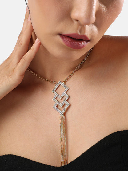 Gold Plated Stone Studded Chain