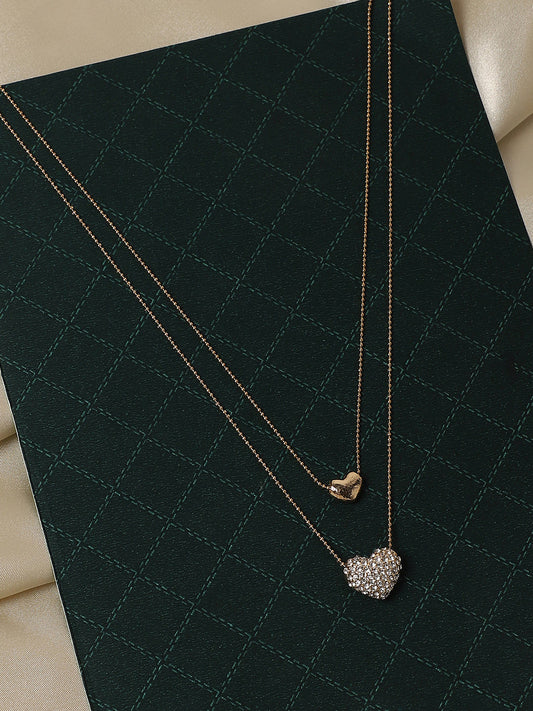 Gold-Plated Stone-Studded Necklace