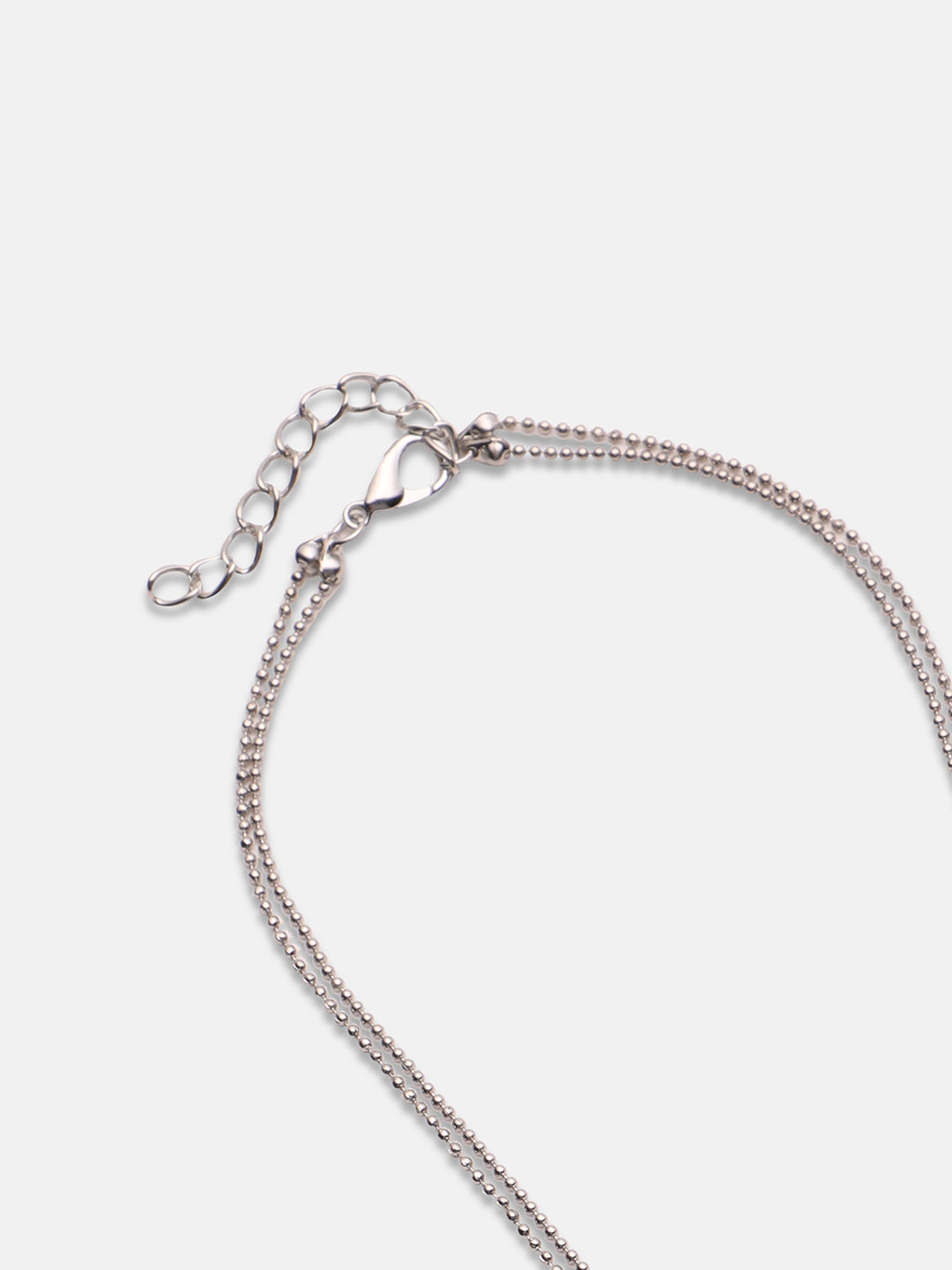 Artificial Stones Silver Plated Layered Necklace