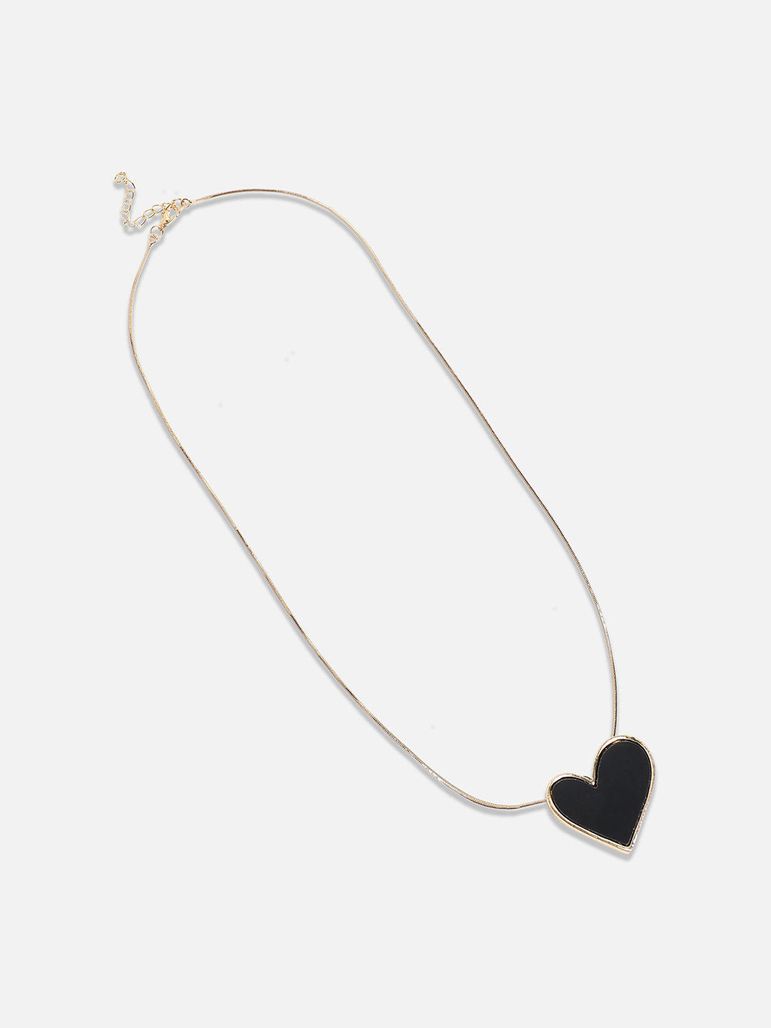 Gold-Plated Enamelled Heart-Shaped Pendant Necklace
