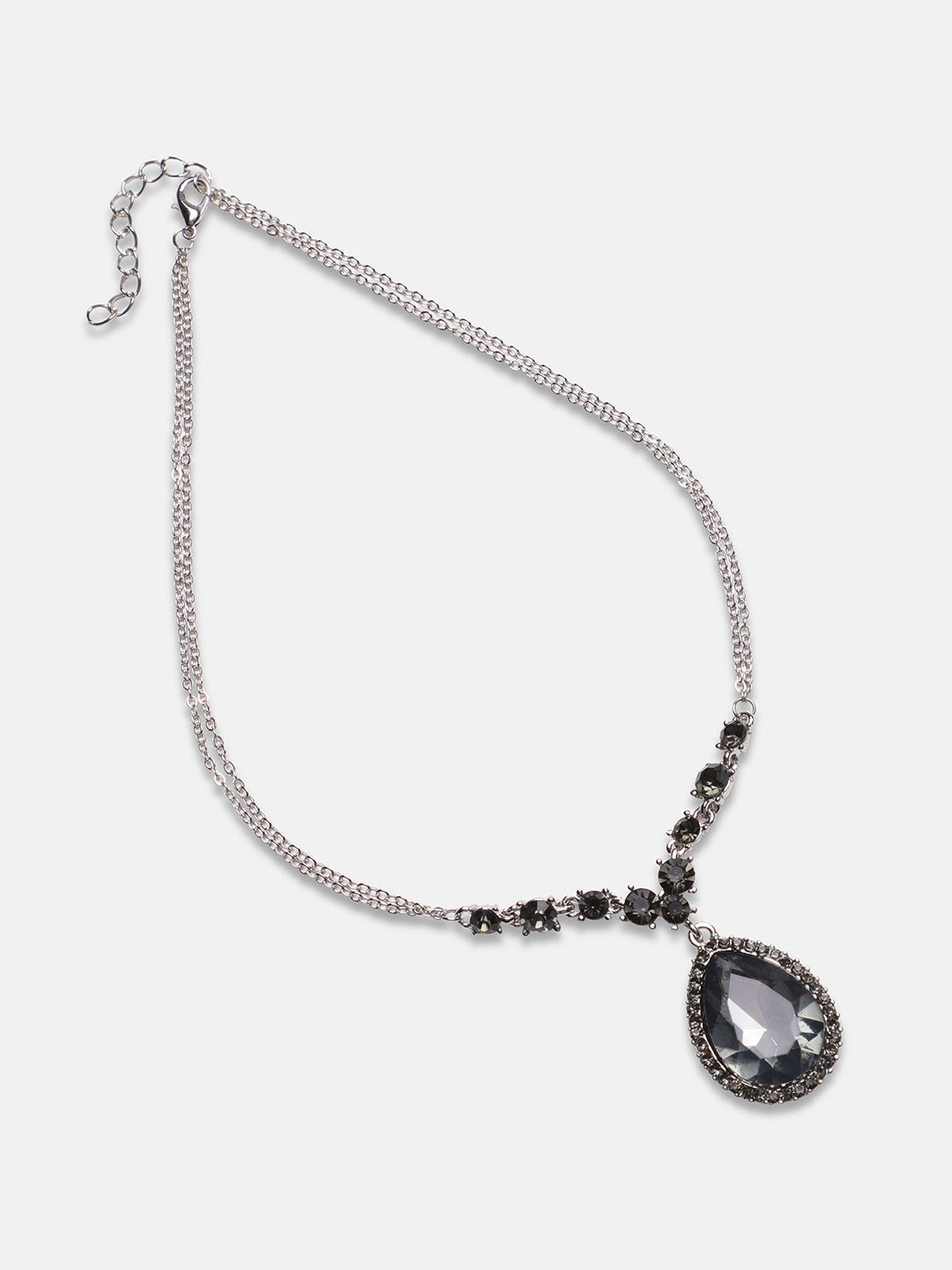 Artificial Stones Silver Plated Necklace