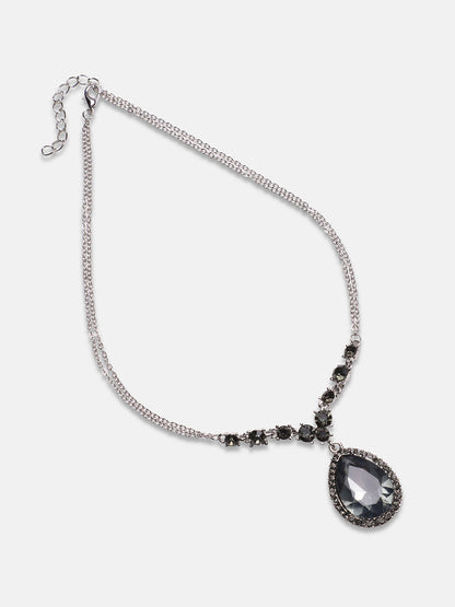 Artificial Stones Silver Plated Necklace