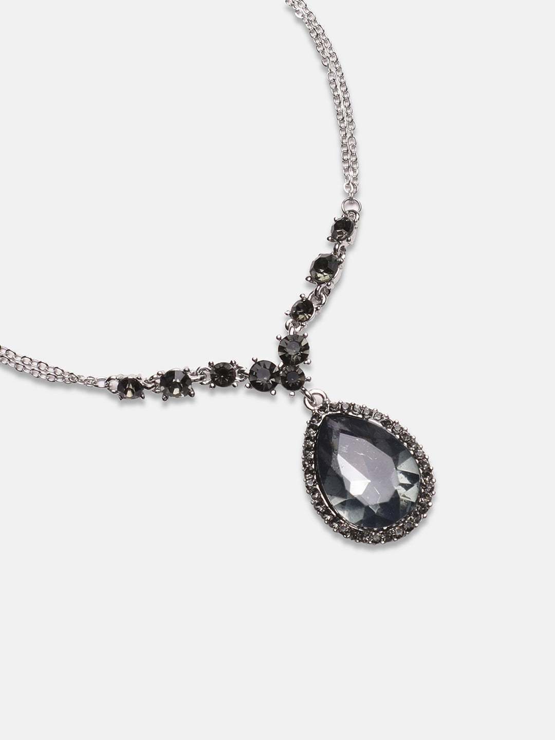 Artificial Stones Silver Plated Necklace
