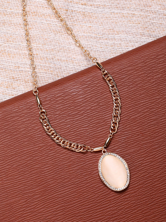 Artificial Stones Silver Plated Necklace